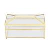 Decorative Glass Napkin Storage Box Fashionable Exquisite Transparent Glass Tissue Box for Home