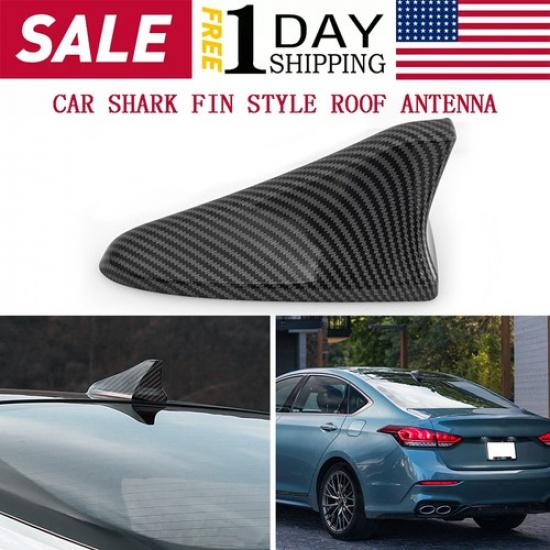 For 15-19 Hyundai Sonata-Elantra Ebony Carbon Black Shark Fin Roof Antenna Cover