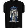A T-Shirt Showcasing a Crying Angel And a Blue Police Box, Ideal for Fans, Everyday Use, And Science Fiction Lovers