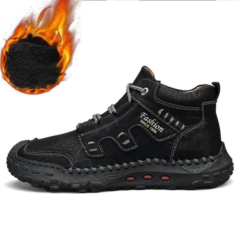 Осень Зима Мужские Ботинки Обувь Удобные Ботильоны Плюс Бархат Теплые Ручной Работы Мужская Повседневная Обувь Мужская Рабочая Обувь