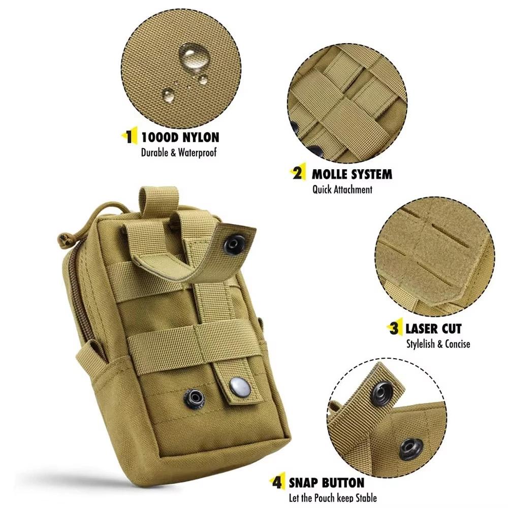 3pcs dog tactical bag set can be fixed on the straps, Multifunctional training bag vest can hang water bottles