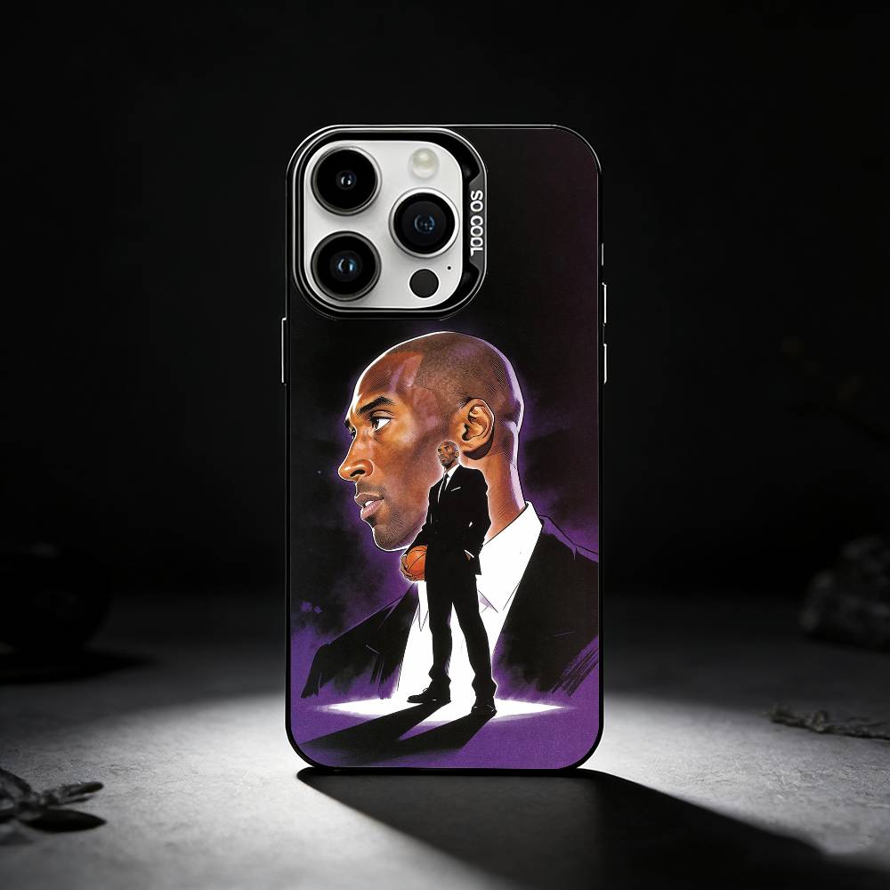 Чехол для телефона K-Kobe B-Bryant 24 для iPhone 17,16,15,14,13,12,11 Plus,Pro Max,XS,Цветной серебристый чехол для телефона