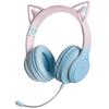 DWCQRTM Cat Ear Wireless Headphones with Rainbow Color Bluetooth Japanese Instruction Manual Adjustable Wired and Perfect As a or New Gift for and for