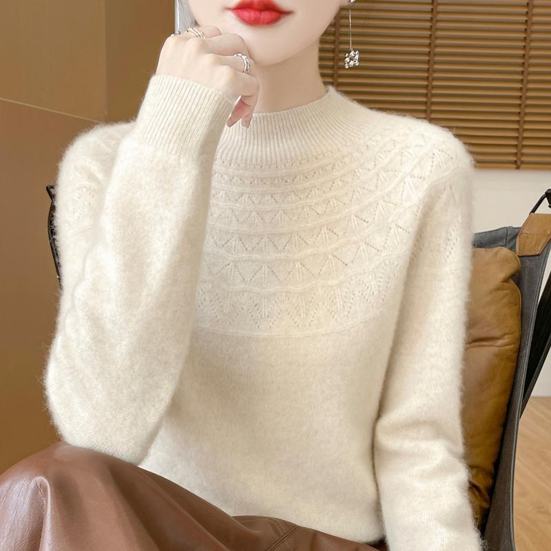 Женский кашемировый свитер Qinghe кашемир 30% кашемир 70% шерсть теплый и модный универсальный осенне-зимний