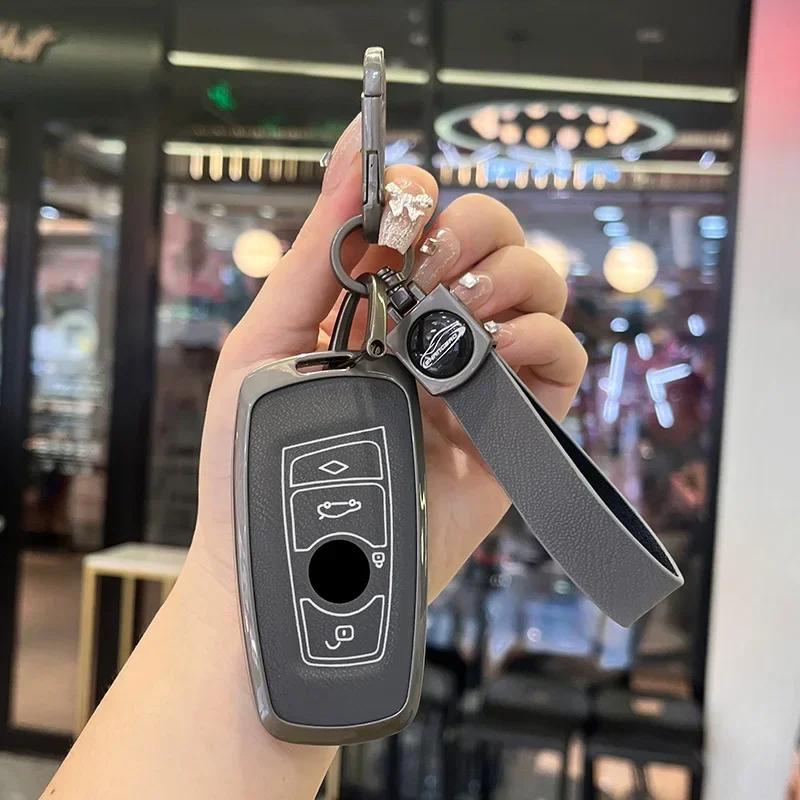 Styling Mouldings Zinc Alloy Car Remote Key Case Cover Shell For BMW 1 3 5 7 Series X1 X3 X4 X5 F10 F15 F16 F20 F30 F18 F25 M3 M