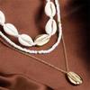 2Pcs/Set Summer Natural Sea Shell Choker Necklace For Woman Bohemia Beads Chain Shell Necklace Adjustable Jewelry Accessories