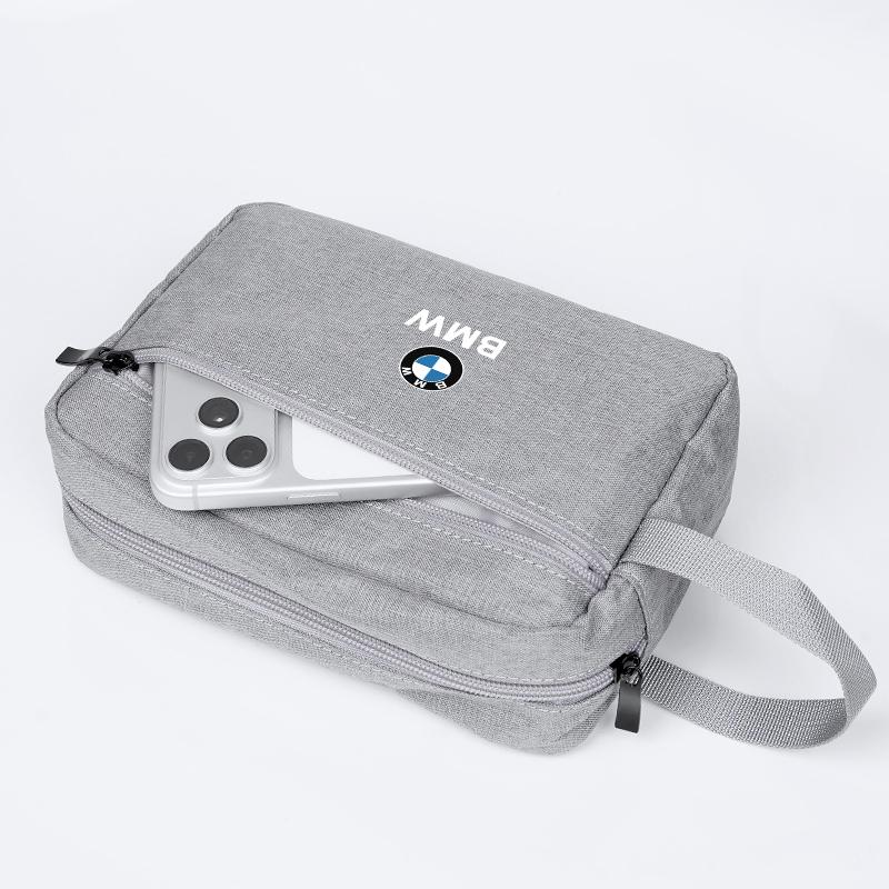BMW Handbag Canvas Fabric Car Organizer Bag For BMW M E36 i4 G26 F40 F11 E46 E60 E70 G30 X3 X5 X7 Car Storage Bag Car Supplies EB1