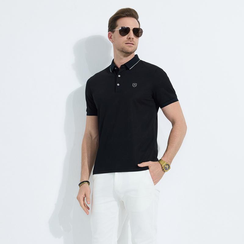 Men's Mulberry Silk Short-Sleeved Polo Shirt