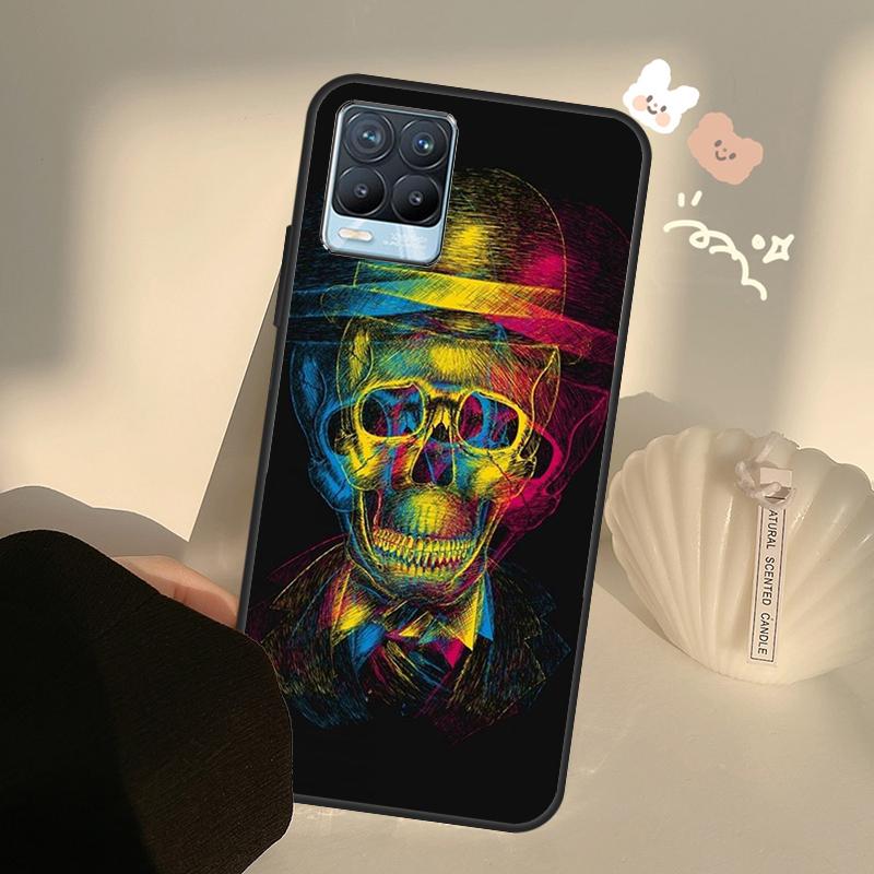 Забавный череп для Realme 8 9 Pro Plus GT Neo 2 GT Master 9i 8i, чехол для телефона OnePlus 9 10 Pro 9R Nord2