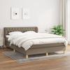 Vidaxl Континентальная кровать с матрасом, цвет тауп, ткань, 140x200 см