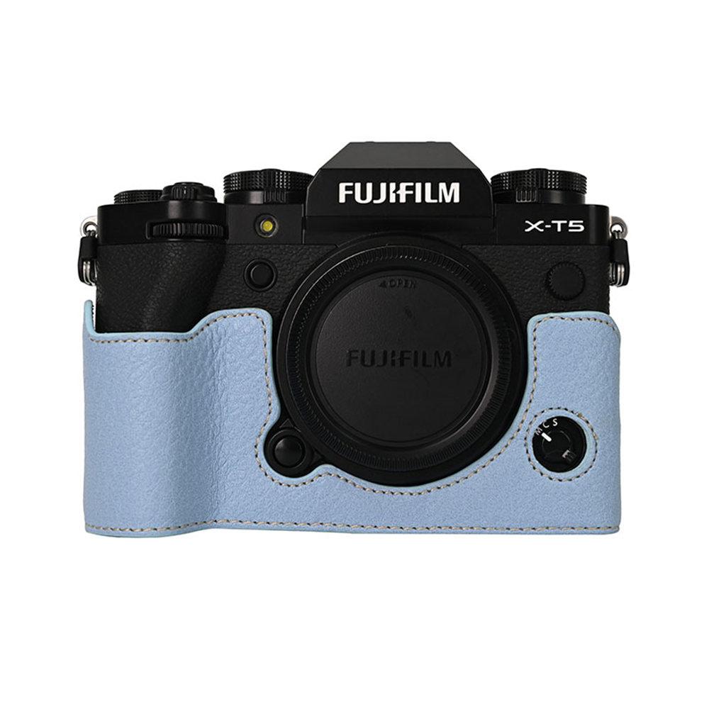 Магнитный получехол для камеры из ПУ кожи для Fujifilm XT5 Fuji X-T5, крышка с нижним отверстием, кожа личи