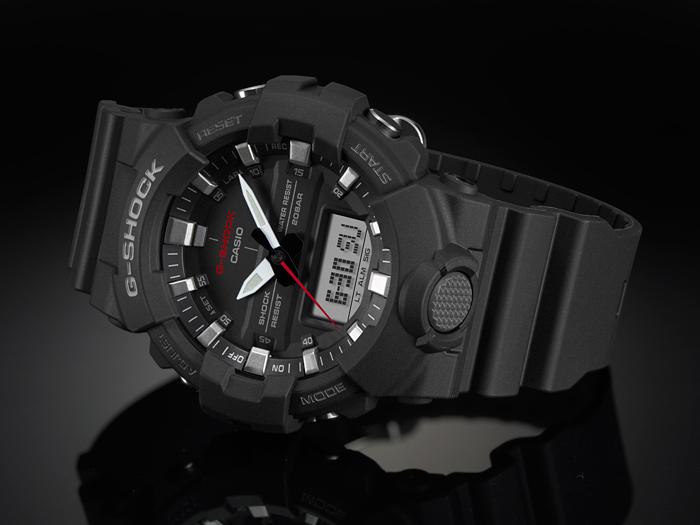 Casio Мужские кварцевые часы GA-800-1A из смолы, водонепроницаемые 200 м, ударопрочные, цифровые