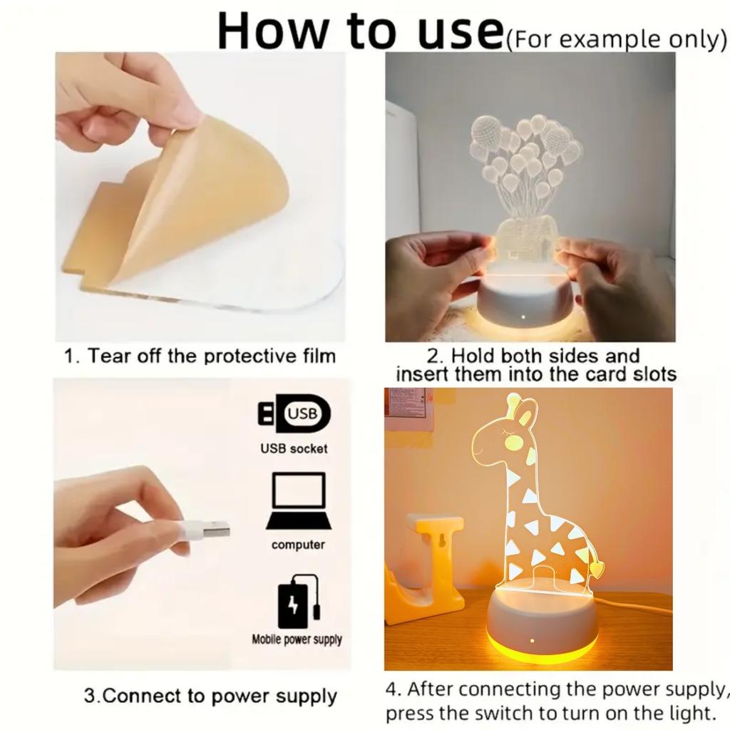 USB3D Ночник Тираннозавр - Идеальный подарок для любителей динозавров, Декоративный атмосферный светильник для спальни/рабочего стола