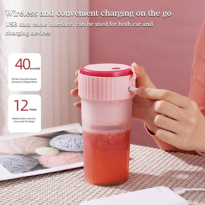 Мини-электрический блендер, портативная соковыжималка для фруктов, чашка, зарядка через USB, миксер для смузи, молочных коктейлей