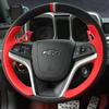 Ручная стежка Красная Кожа Черная Замша Чехол на Руль Автомобиля Для Chevrolet Malibu Volt Camaro 2011-2015 Aveo 2016-2018