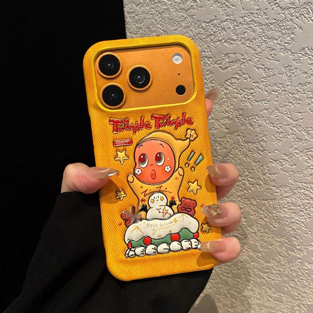 3D мультяшный чехол со звездой для Apple iPhone 17 Pro Max, 16, 15, 14 Pro Max, 13
