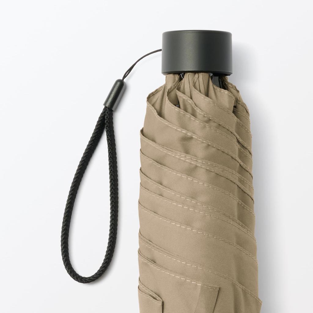 MUJI Складной зонт от солнца, унисекс, темный, длина спицы 60 см, от дождя, для взрослых, DEA53A5A, Бежевый,