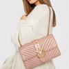PINKO Love Classic Icon Quilted Chain Stripe Leather Swallow Bag Crossbody Shoulder Bag Medium Women bags Pink 1P22BT-Y7FY-O81