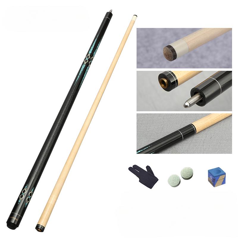 Кий для бильярда 12,7 мм, разрезной на 1/2, кий для 8 и 9 шаров, кленовый профессиональный прямой кий для пула с чехлом и бесплатными принадлежностями