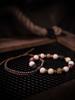 Harang Hr 280B_Silver Ball Fabric Bracelet (Khaki)