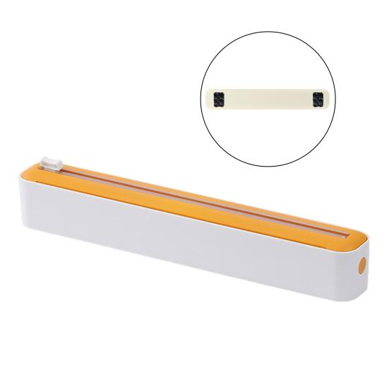 Диспенсер для пищевой пленки с резаком-слайдером 2-в-1, держатель для пластиковой пленки и фольги для кухни, инновационный резак и диспенсер для пищевой пленки для домашнего ресторана