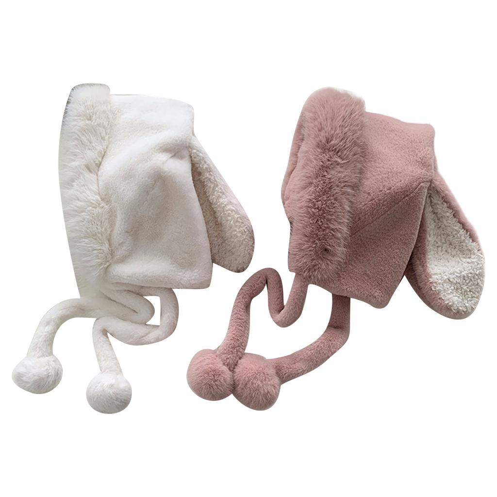 Fashion Enthusiasts Rabbit Ear Beanie Windproof Trapper Hat Ear Protector Hat Adult Winter Cycling Skiing Supplies