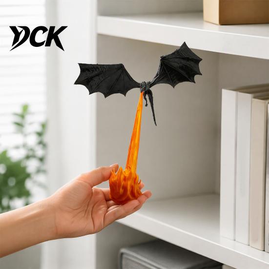 Декорация для края полки Дракон Уголок книжной полки Свет, 3D-печатный Огнедышащий Фэнтезийный Летающий Дракон, Акцентный светильник Декор комнаты библиотеки со светодиодом
