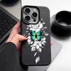 Чехол из ТПУ с рисунком бабочки и текстурой из кожи для iPhone 16 Pro Max 15 Pro 14 13 12 11, мягкий матовый противоударный, защита линз, тонкий чехол для телефона