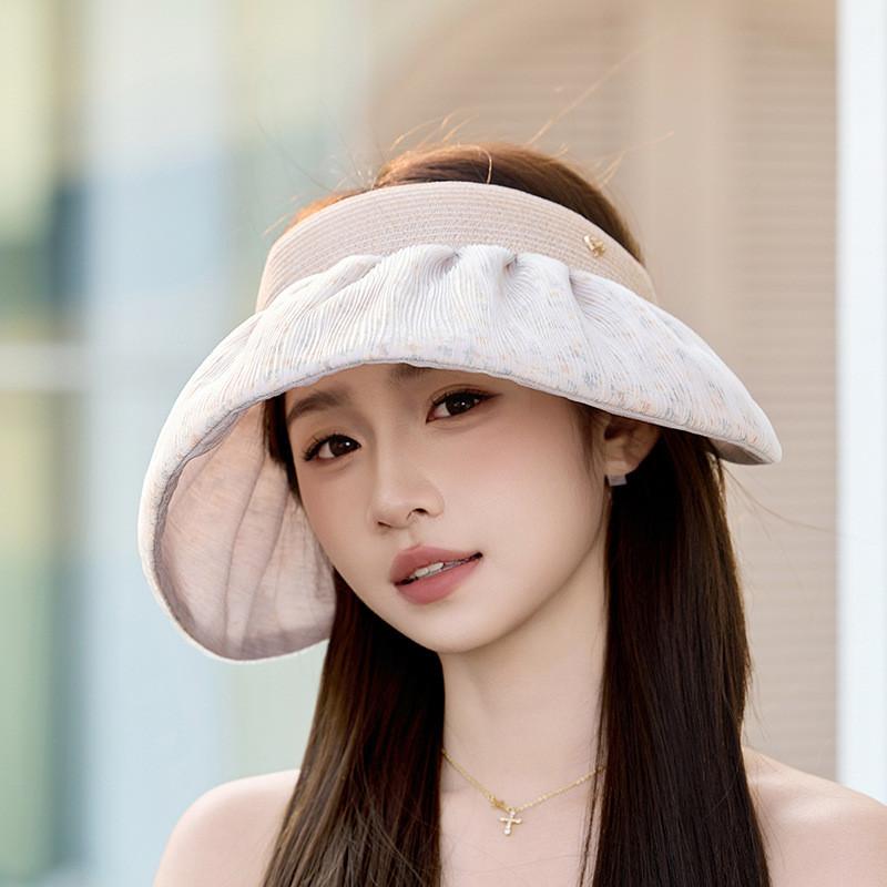Ladies Foldable Sun Hat With Wide Brim And Adjustable Fit For Beach And Travel