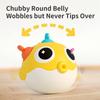 Baby Rattles, Baby Pufferfish Tumbler Toys, Educational Plug-in Fun, Chewable Teethers, Built-in Bells for Newborn Gifts