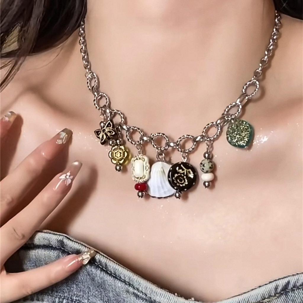 Простое ожерелье Модное ожерелье с подвеской-бабочкой Ракушечное шейное украшение Идеально для молодой пары или близкого друга