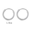 Men Ears Rings Silver Color Hoop Earrings Small Circle Cartilage Piercing Loop Goth Stud Earrings