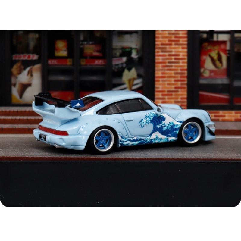GDO&TM 1:64 RWB 964 Литой сплав Статическая модель автомобиля, Праздничный подарок для мальчиков, Коллекция игрушек, Декоративный элемент.