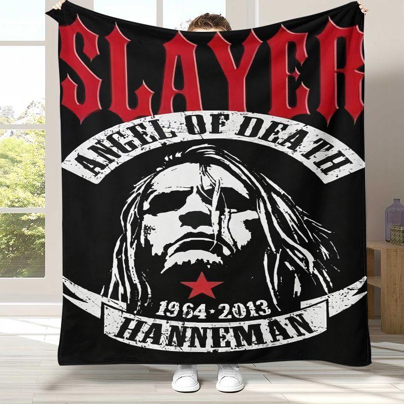 Классический знак хэви-метал рок-группы Slayer, фланелевое одеяло, ультрамягкий теплый плюшевый плед для дома, спальни, кровати, дивана, кемпинга, пикника