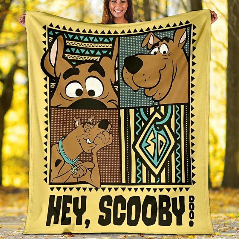Scoobydoo Theme Printed Blanket Perfect For Couch Bed Travel Outdoor Use Machine Washable Cozy Durable