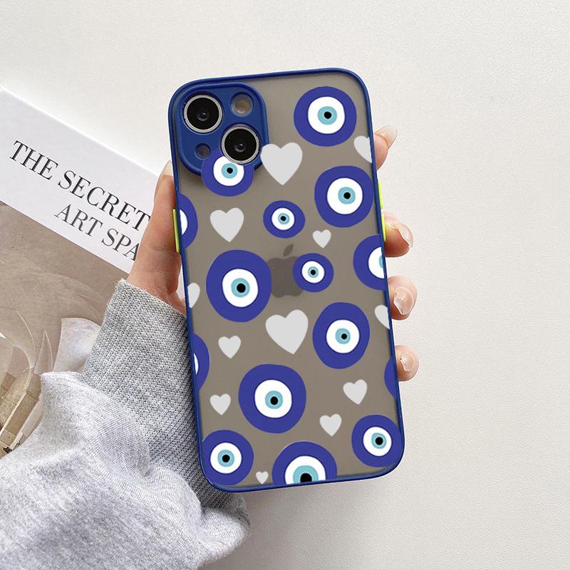 Турецкий Синий Амулет от Сглаза Абстрактный Чехол для Телефона для IPhone 12 11 14 Pro Max X XR XS XR Классические Прозрачные Чехлы для iPhone 13 Fundas
