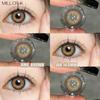 Mill Creek 2pcs(1par) OMG Series Color Contact Lens with Prescription 14.2mm Natural Soft Comfortable 1 Year Use Eye Contact Lens