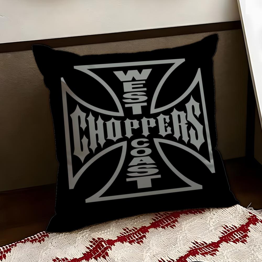WWest Coast CChoppers Cushion Cover Reversible Soft Durable Pillow Cover Home Car MultiScene Use for Daily Comfort