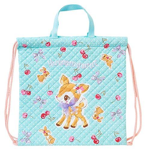 Sanrio Сумка-мешок с ручкой-шнурком, стеганая, цвет 'Поющий Мятный' (вишня)