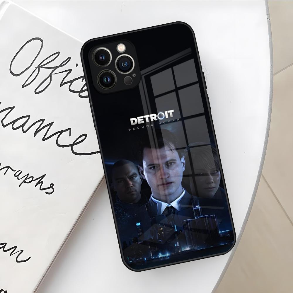 Чехол для телефона Игра Detroit Become Human для Iphone 17 16 Air 15 14 12 11 13 Pro Max Mini X Xr Xs Se Puls стеклянная крышка