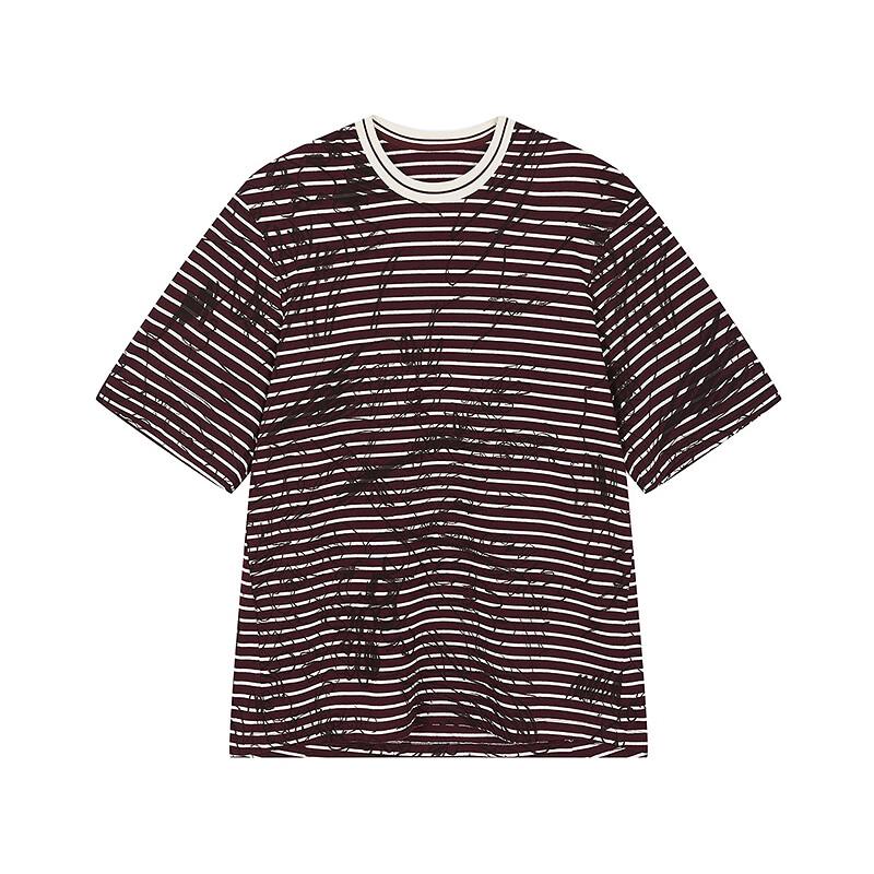 JNBY Loose Fit Round Neck Striped T-Shirt