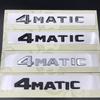 3D ABS Black Silver Logo 4MATIC Emblem Car Fender Badge Trunk Decal For 4MATIC Stikcer Accessories