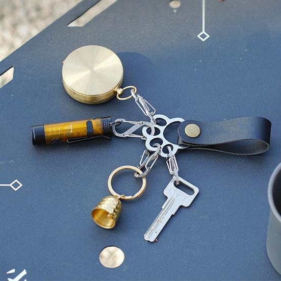 Брелок для ключей из нержавеющей стали в виде кошачьей лапки со съемными S-образными крючками, сверхпрочный, для улицы