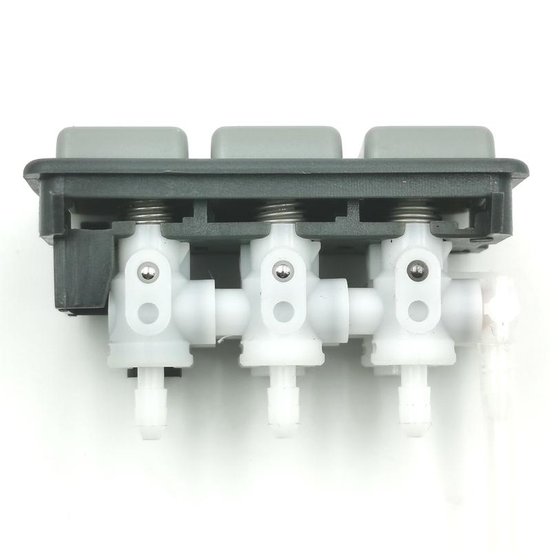 OE:29074-02/04E 81623986093 42538404 Truck Seat Lumbar Adjustment IPS Valve 3 Buttons For ISRI/MAN/IVECO (Gray Color)