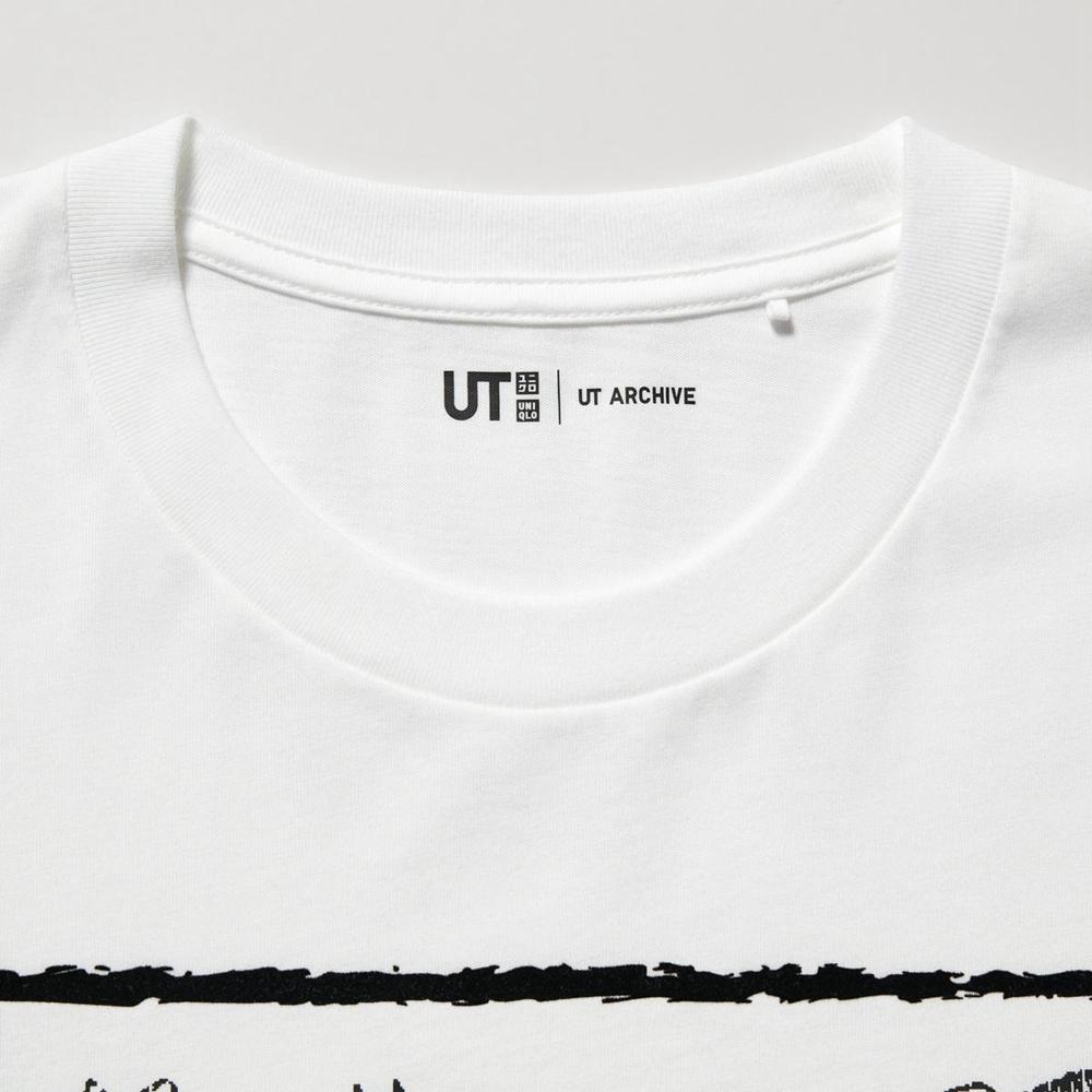 Uniqlo X Naruto Сотрудничество SS23 Архив Саске Наруто Принт с буквами Футболка с коротким рукавом Унисекс Топы Белый 459204-00