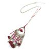 [N3956] - Designer Long Necklace 'Altai' Burgundy Pink