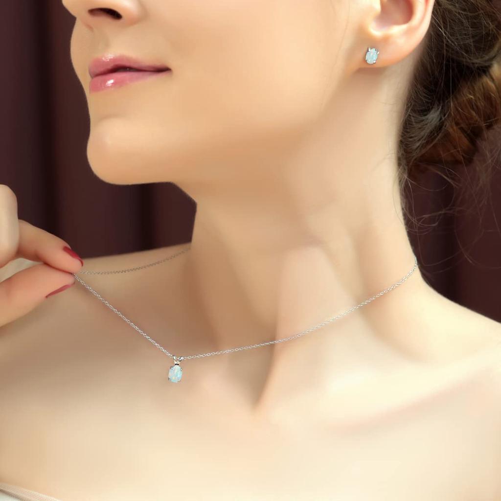 Богемное овальное белое, синее ожерелье с подвеской из искусственного опала для женщин и девочек, вечерние гламурные украшения, обручальное кольцо, аксессуары