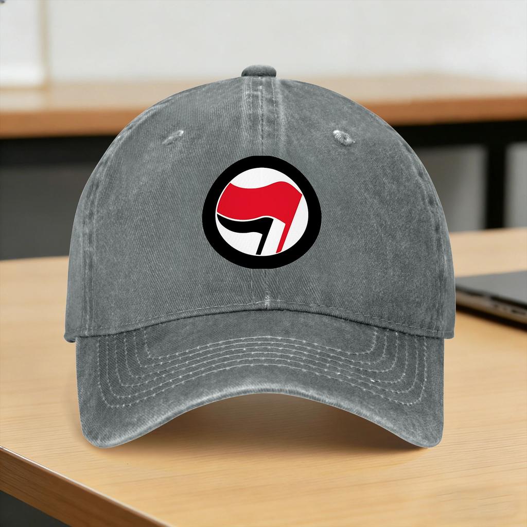 Antifa Anarcho Washed Baseball Cap Casual Sun Trucker Hat Summer Couple Women Kpop Rock Snapback Cap