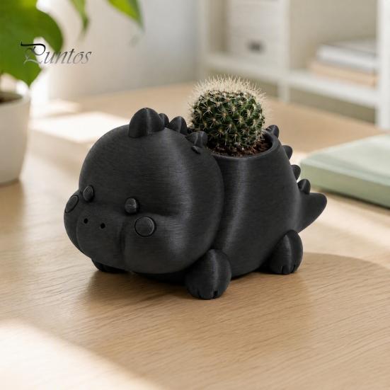 Креативная подставка для растений, 3D-печатный горшок для суккулентов в форме динозавра, милый горшок для декора маленького домашнего офиса, кактусов, мини-растений, декоративный настольный