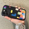 Винтажный Игровой Чехол-Тетрис Для Телефона Для IPhone 17 16 E 15 14 13 12 11 Pro Max Plus Задняя Крышка